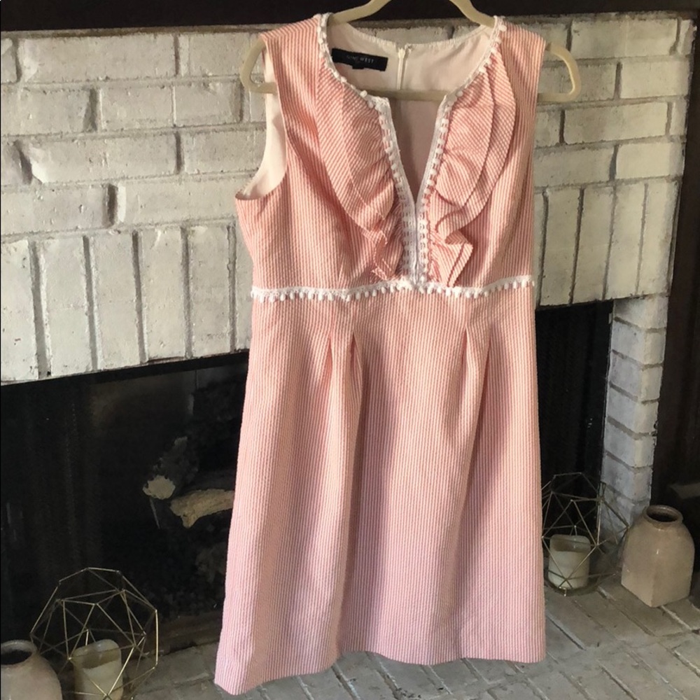 Seersucker Nine West Sleeveless Dress